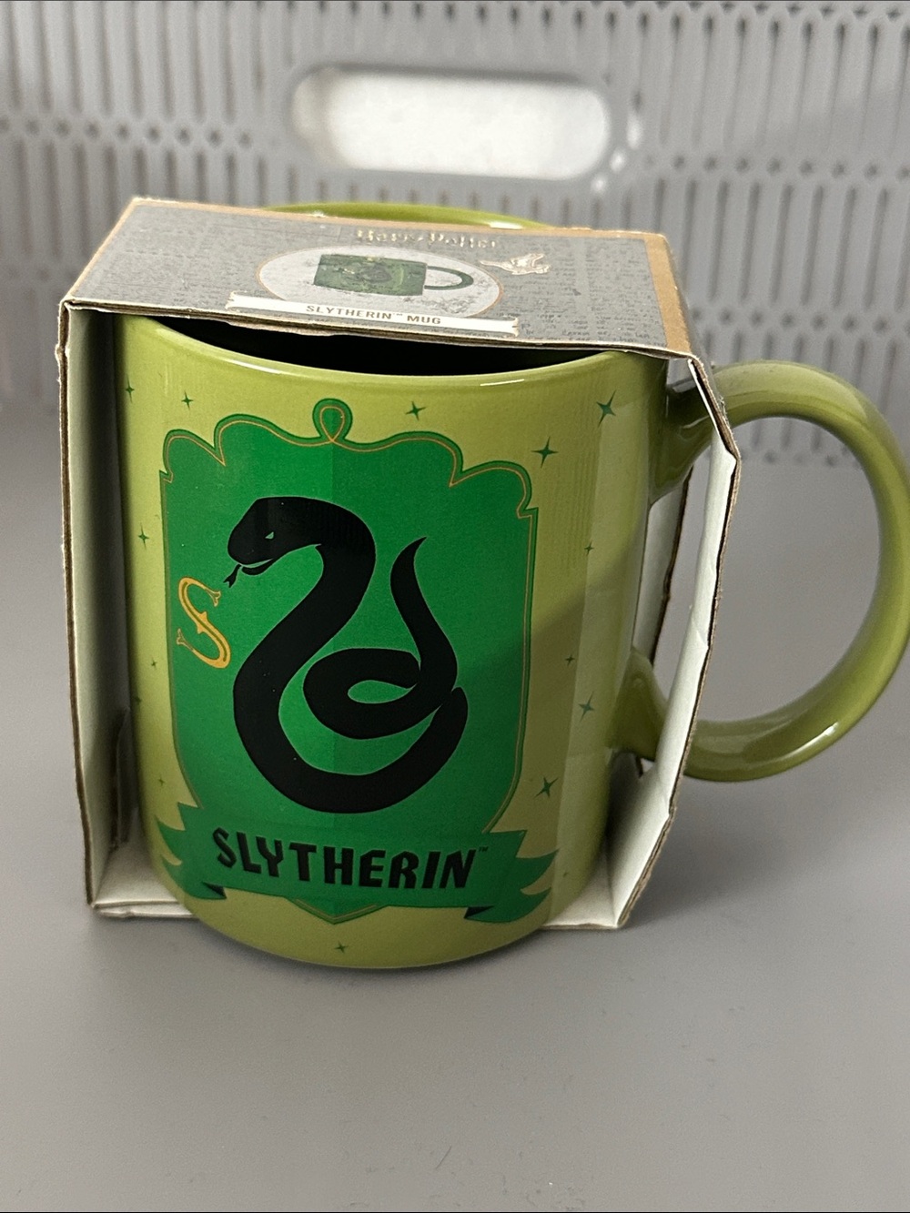 NWT Slytherin Crest Green Ceramic Mug - Officially Themed